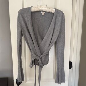 J. Crew Factory Gray Wrap Cardigan
